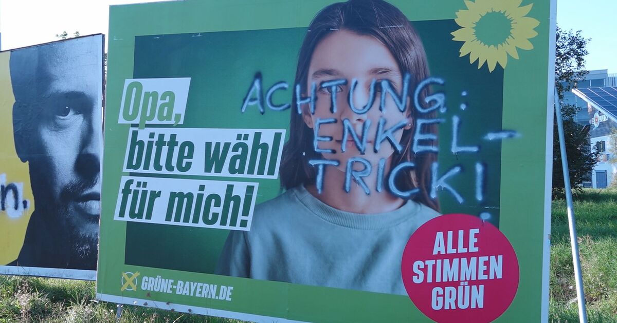 Beschädigung von Wahlplakaten: Kemptener Grüne reagieren kreativ | Allgäu TV